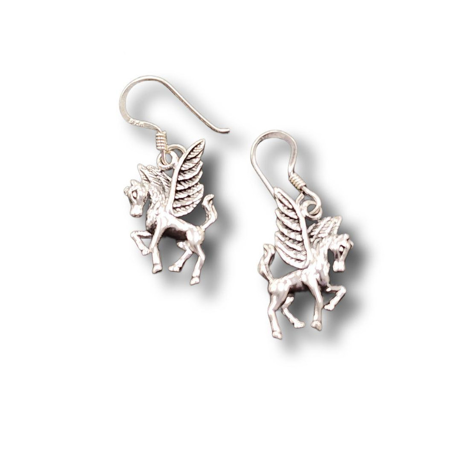 Pegasus Dangle Earrings .925 Silver
