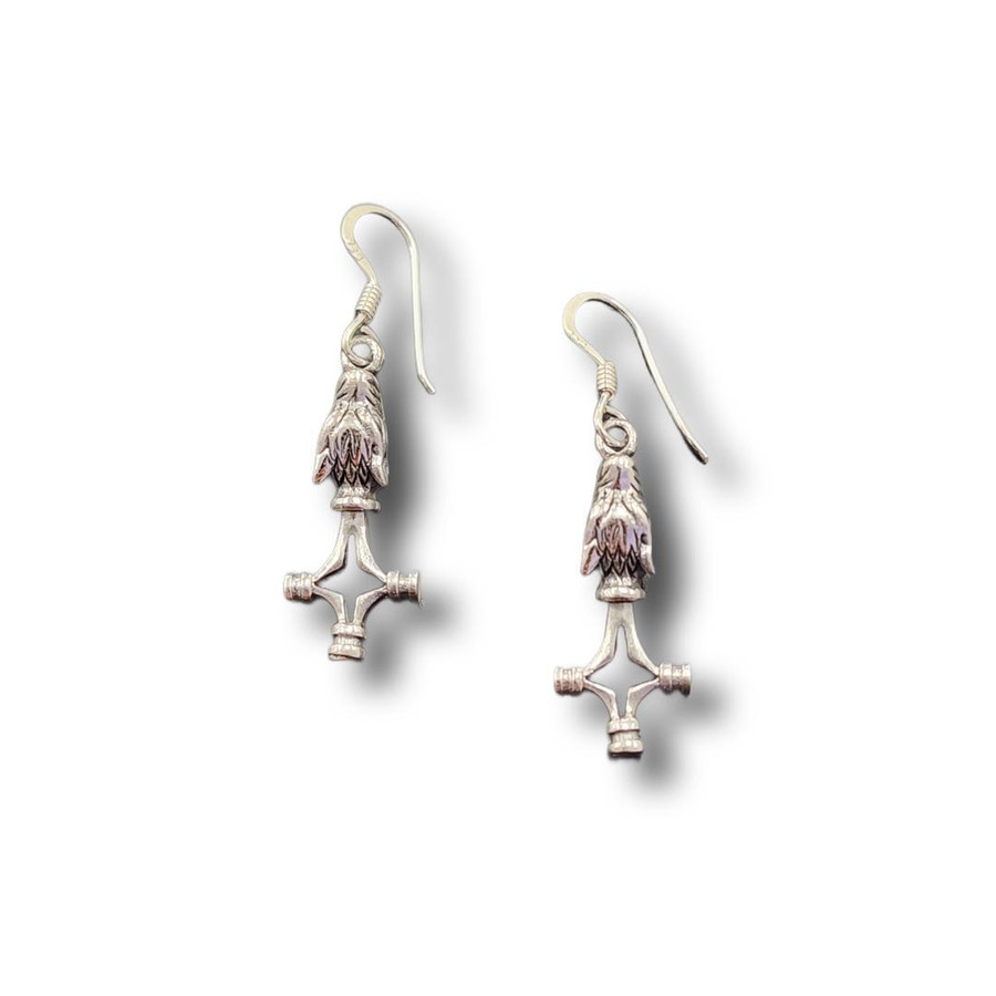 Thor's Hammer Dangle Earrings .925 Silver