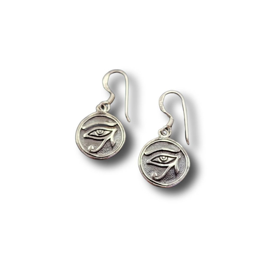 Eye of Ra Dangle Earrings .925 Silver