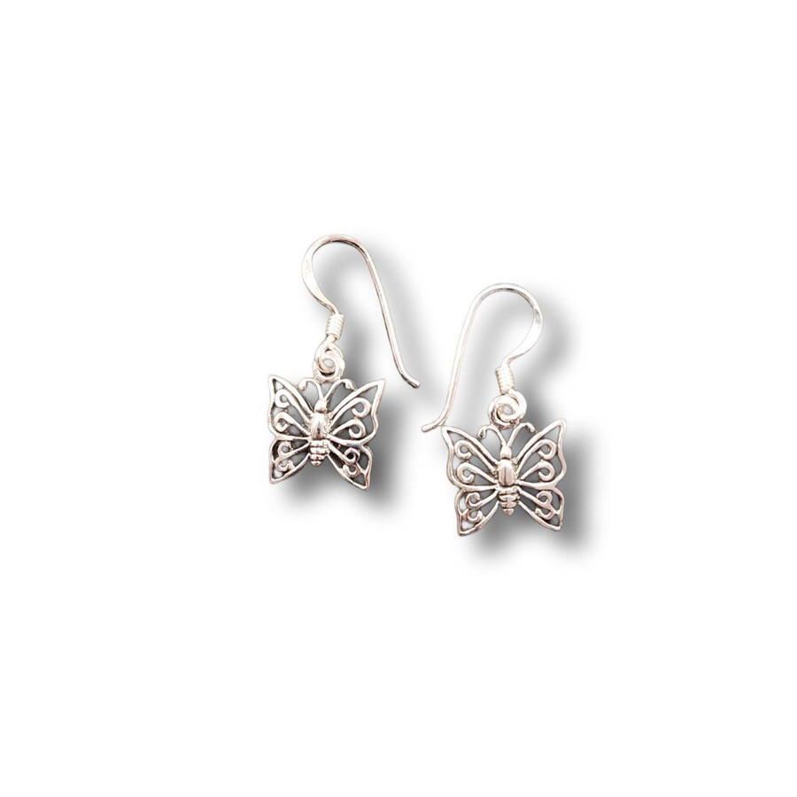 Butterfly Dangle Earring .925 Silver (S2)