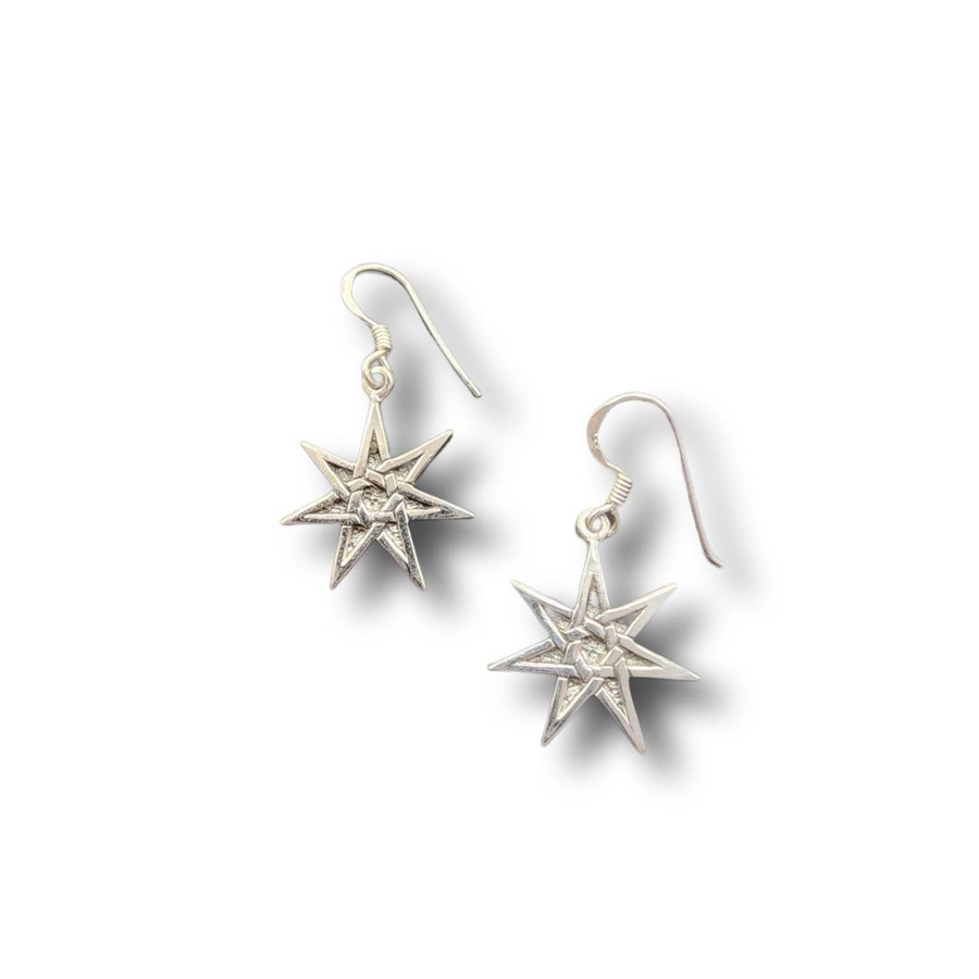 Fairy Star Dangle Earrings .925 Silver