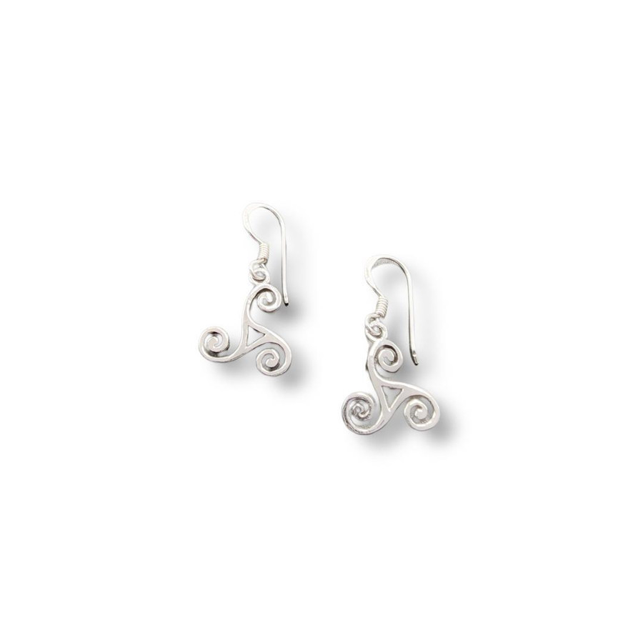 Triskele Dangle Earrings .925 Silver