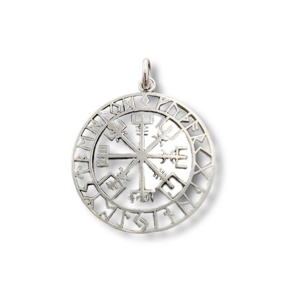 Viking Compass Pendant .925 Silver (S1)