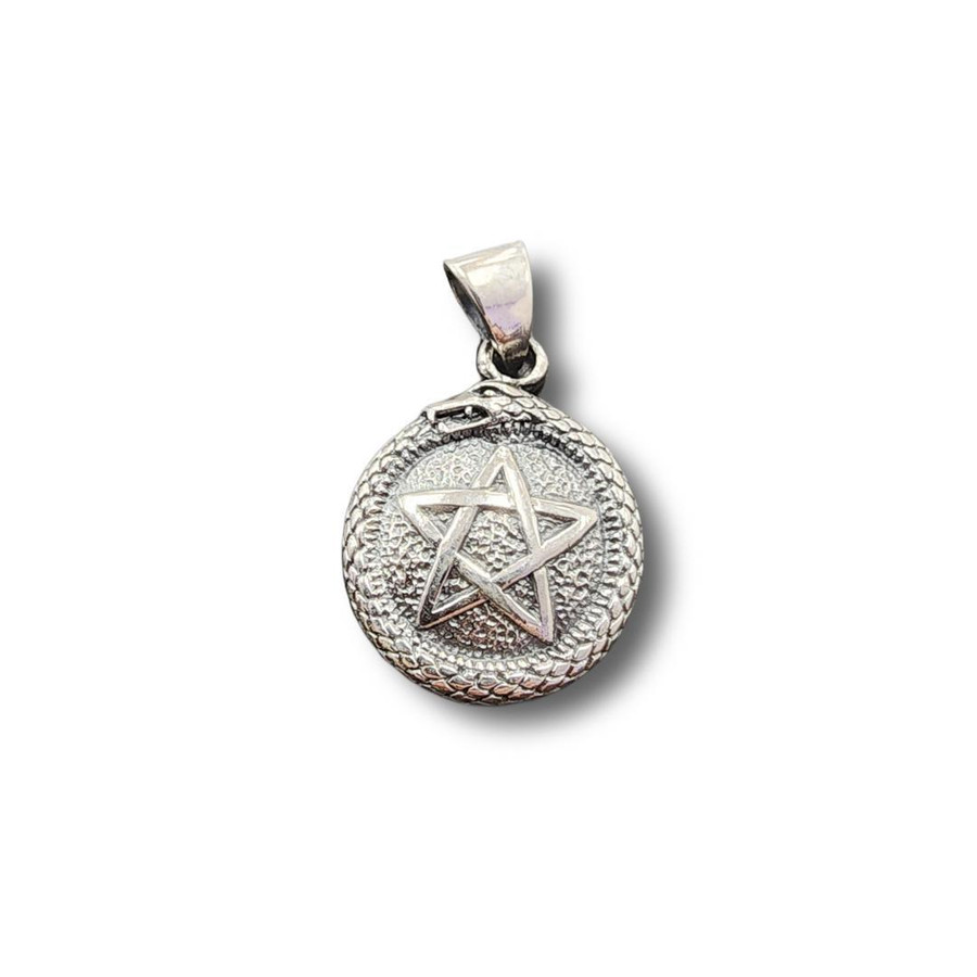 Ouroboros Pentacle Pendant .925 Silver (S3)