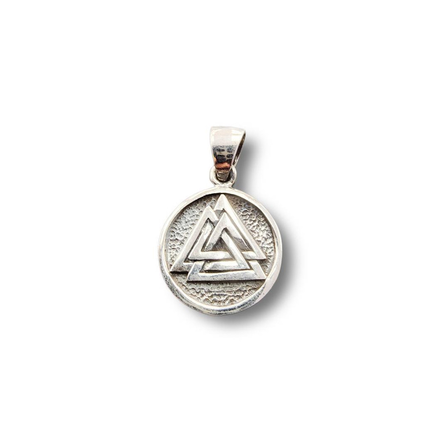 Valknut Shield Pendant .925 Silver