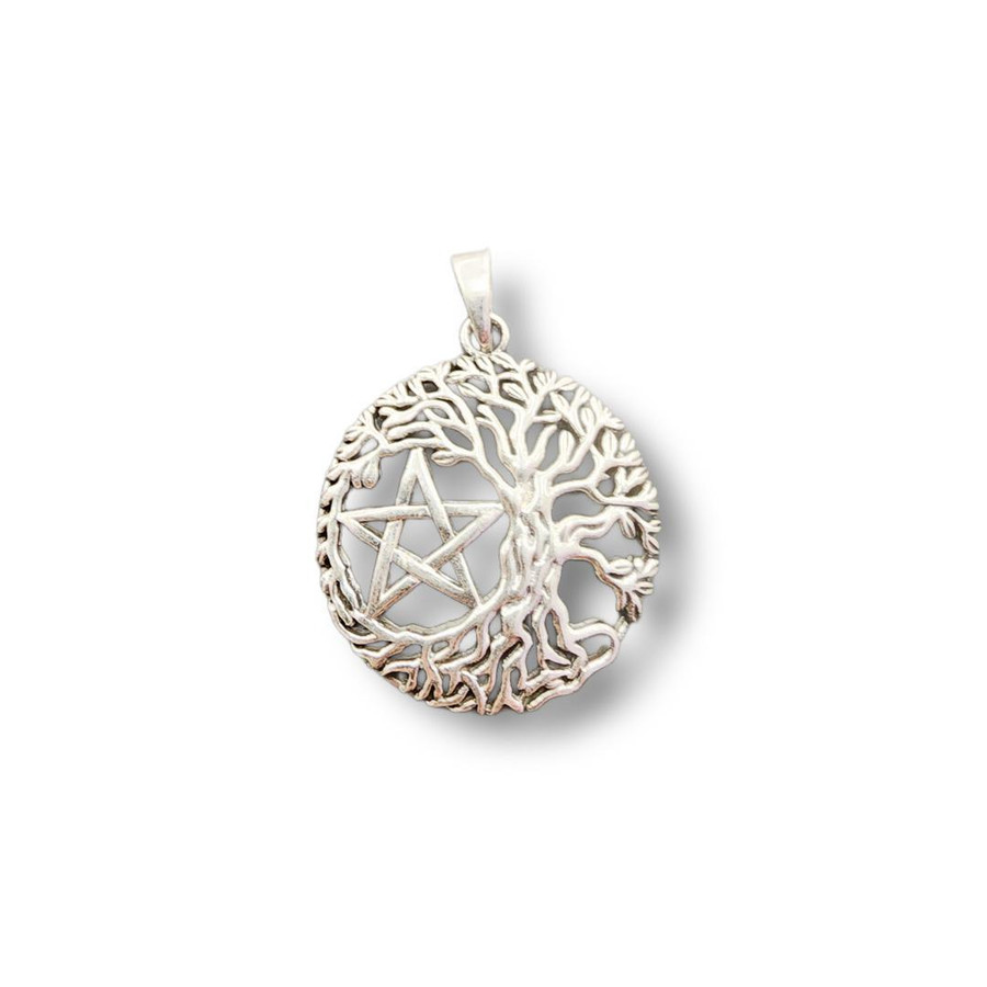 Tree of Life Pentacle Pendant .925 Silver