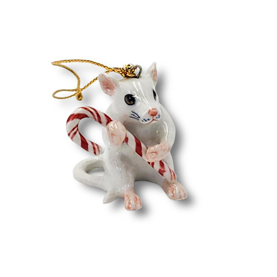Mouse w/Candy Cane Ornament