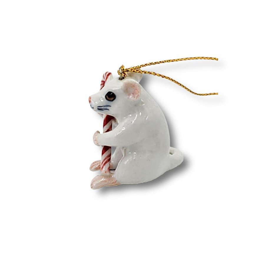 Mouse w/Candy Cane Ornament
