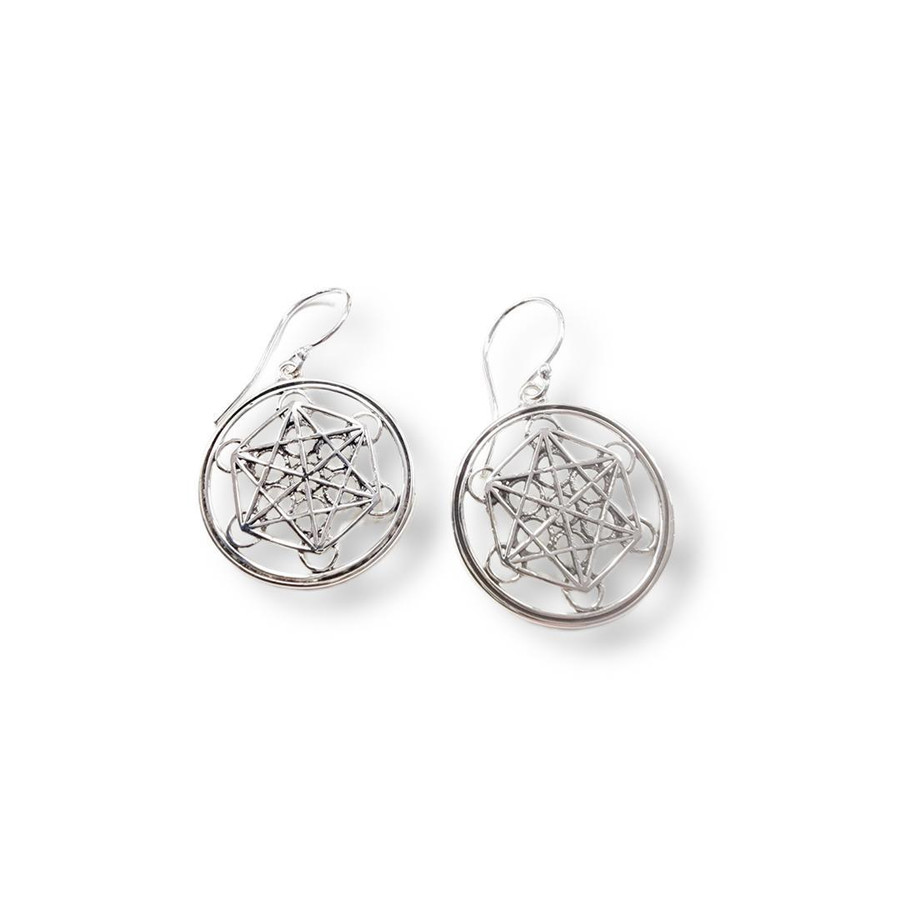 Metatron Earrings .925 Silver