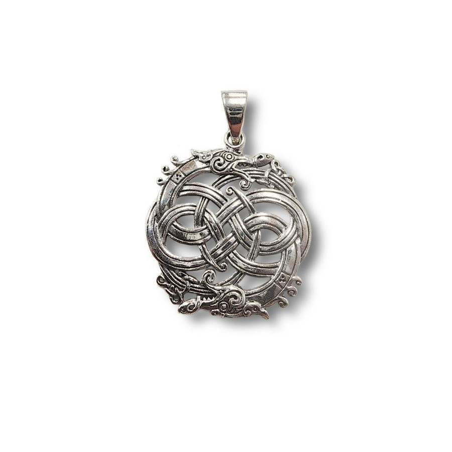 Celtic Dragon Knot Pendant .925 Silver