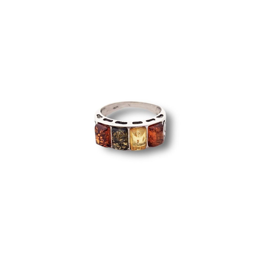 Amber Ring .925 Silver (S13)