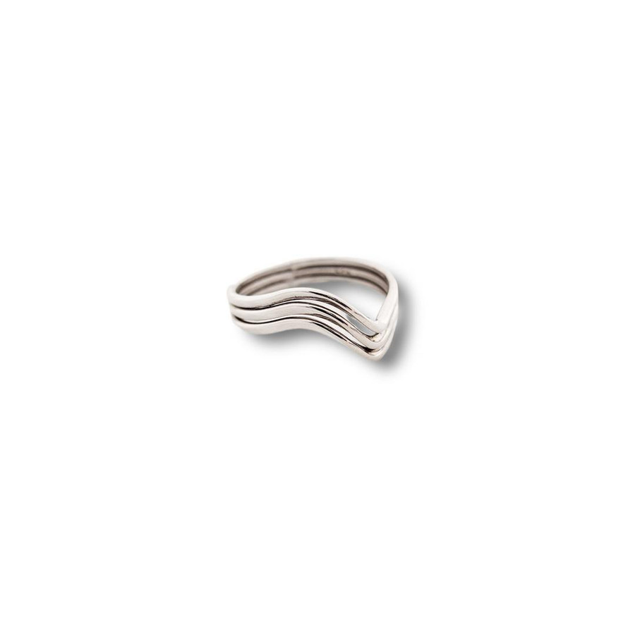 Multi-Layer Wavy Band Ring .925 Silver