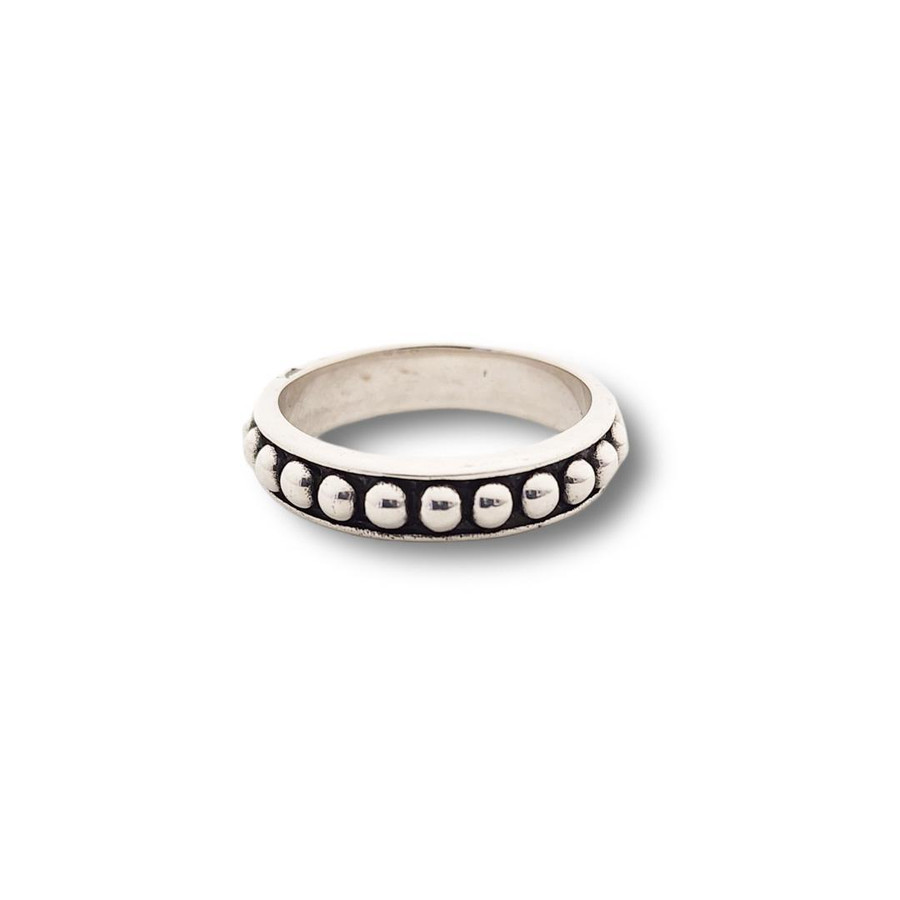 Beaded Band Ring .925 Silver
