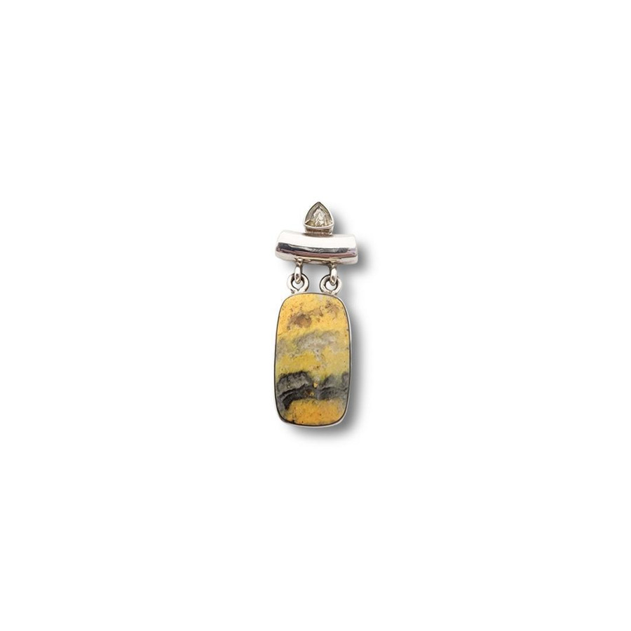 Bumble Bee Jasper w/Citrine Pendant .925 Silver (BC)