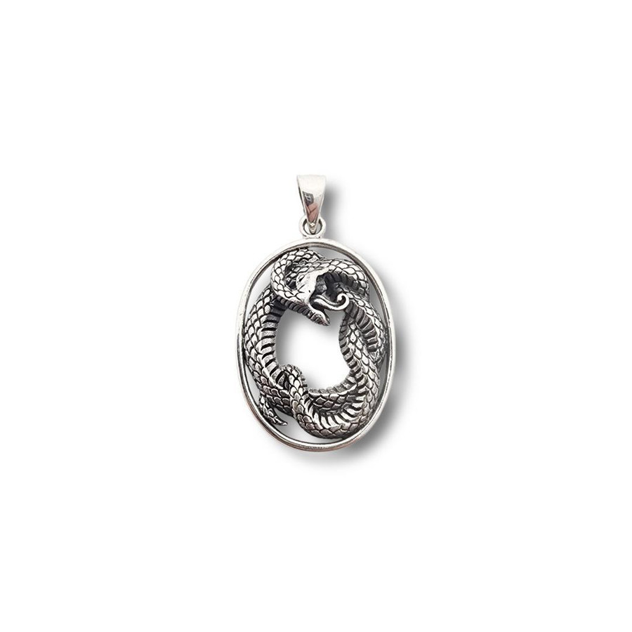 Coiled Snake Pendant .925 Silver (S3)