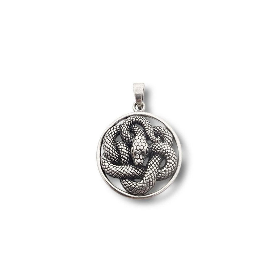 Coiled Snake Pendant .925 Silver (S2)