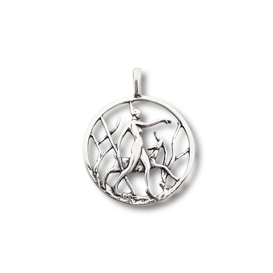Goddess Artemis Pendant .925 Silver