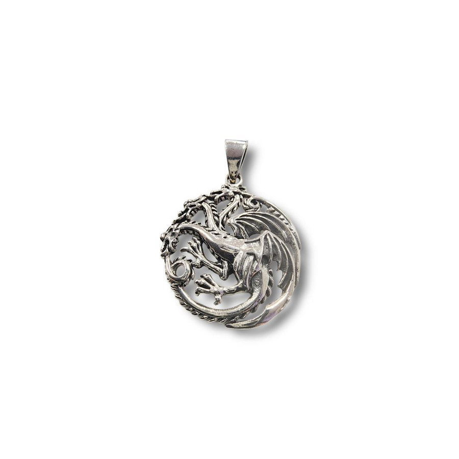 Three Headed Hydra Pendant .925 Silver