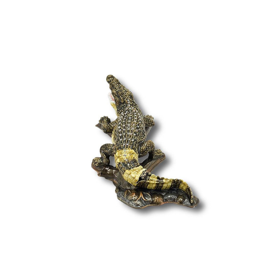 Alligator On Branch Trinket Box