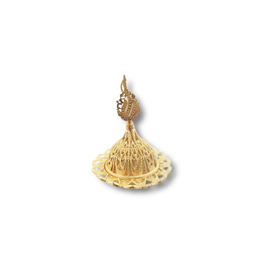 Middle East Golden Incense Burner - Flame