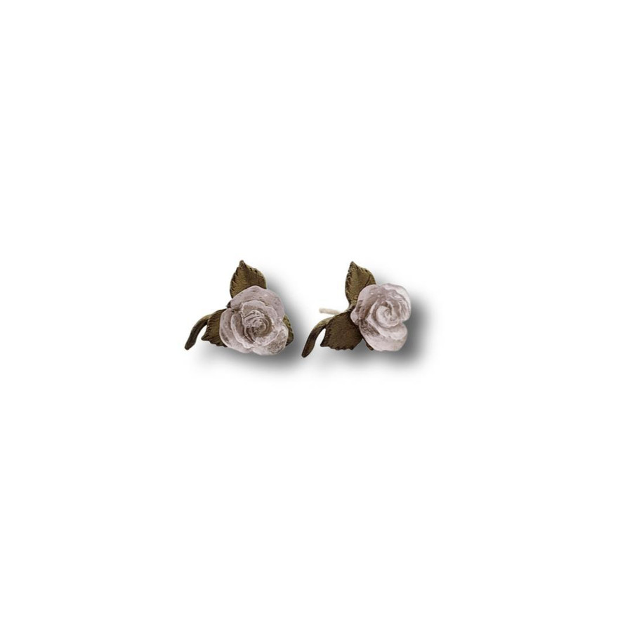 Blushing Rose Stud Earrings