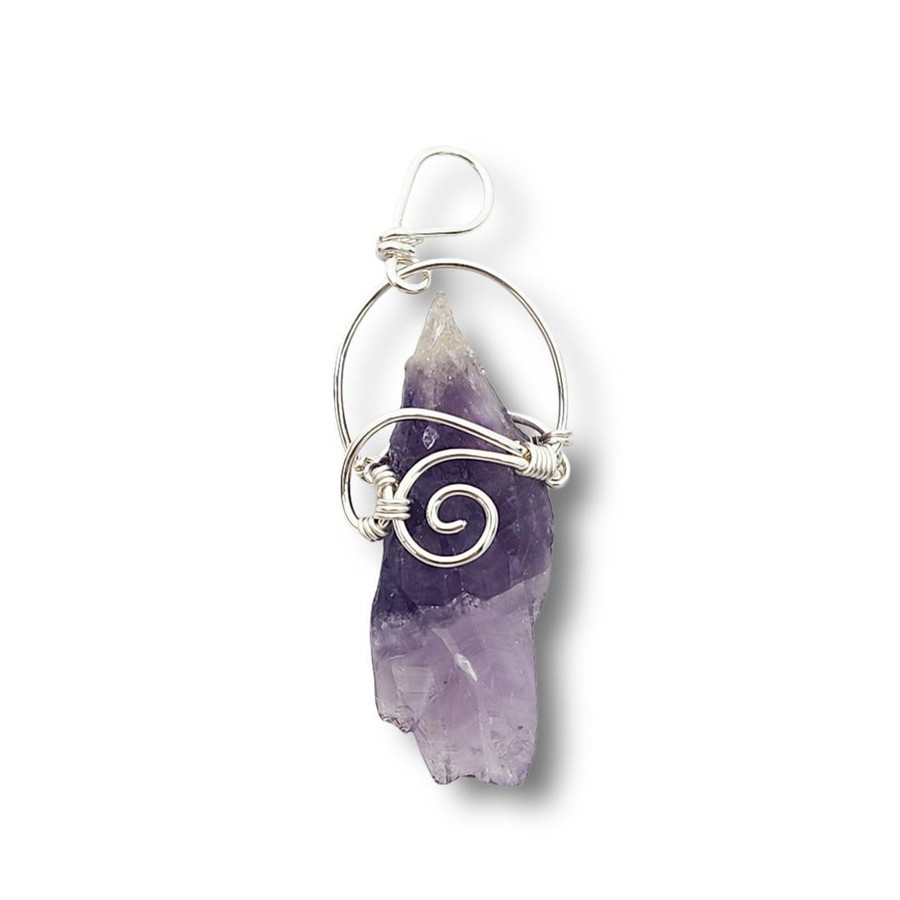 Sterling Silver Auralite Amethyst Pendant