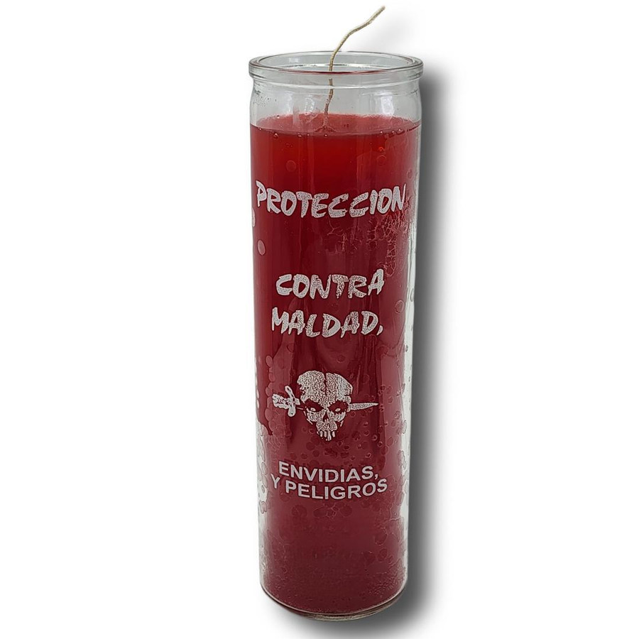 Protection Red 7 Day Vigil Candles 8", 470 ml