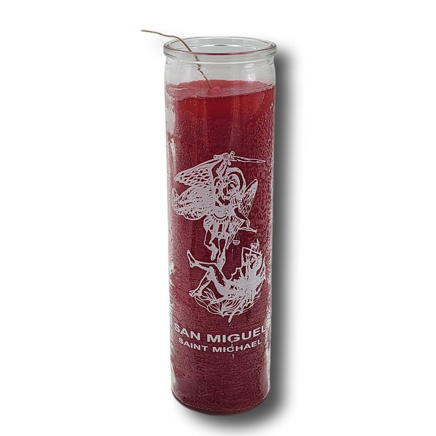 St. Michael Red 7 Day Vigil Candles 8", 470 ml