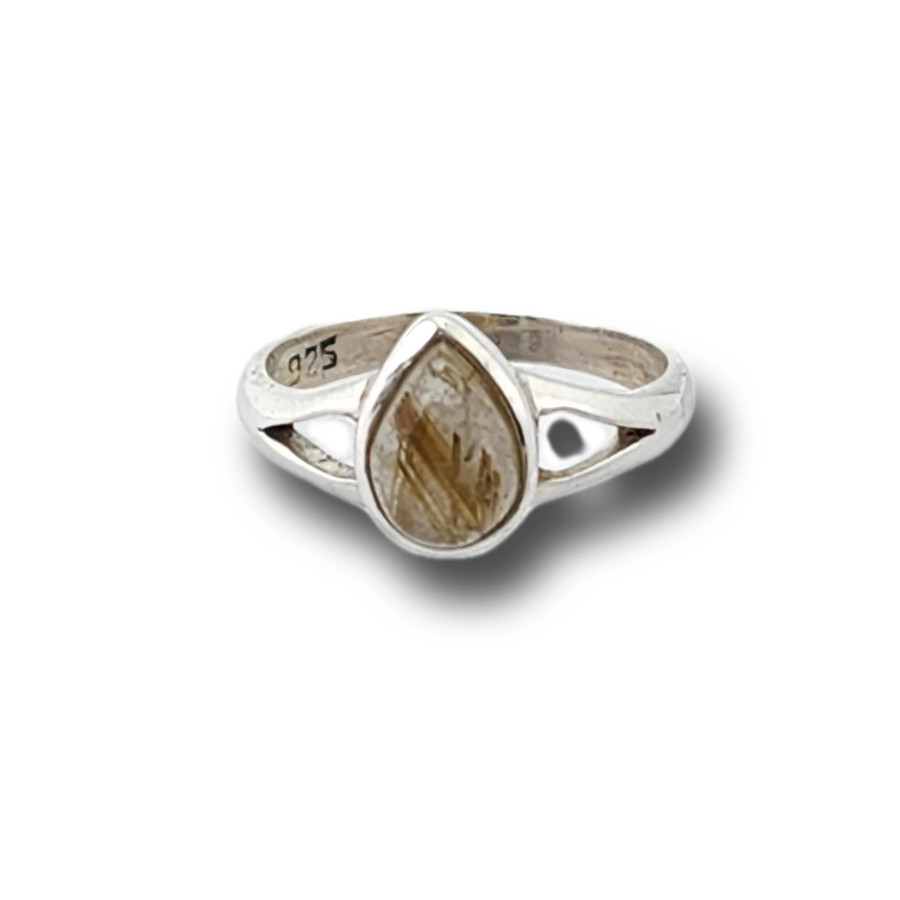 Rutilated Quartz Ring .925 Silver (TDC)