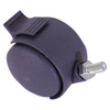 Lockable Castor Wheel AL0310, Black Rubber Wheel with Brake and Metal Mounting Bolt for Furniture or Equipment Mobility.