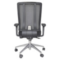 Jankz Human Ergo Medium-back Office Chair, Ergonomic Black Mesh Office Chair with Adjustable Armrests and a Silver Base with Caster Wheels