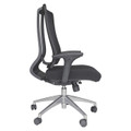 Jankz Human Ergo Medium-back Office Chair, Ergonomic Mid-back Black Office Chair with Adjustable Height and Armrests, and Caster Wheels for Mobility.
