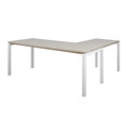 Prowork Office Desk with Extension in Melawood 1000W X 732H mm with 22 mm Top (in Front Desk)