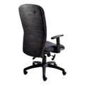 Diva High-back Office Chair by Office Stock, a Durable Office Chair with a High Backrest, Black Fabric Upholstery, Adjustable Armrests, and a Sturdy Five-Star Base with Casters, Showcasing Its Ergonomic Design and Comfortable Features.