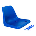 Stadium Seat | LSST-Li, Blue Plastic Stadium Seat with Foldable Design and Mounting Hardware.