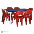 Rectangular Fibreglass Table with Metal Cradle Stand - Additional View 4