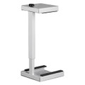 Computer Case Holder Lockable | KRO-315, a Silver Stand with a Lockable Compartment and Base for Securely Holding a Computer Case.