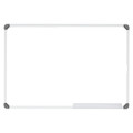 Slimline Magnetic Whiteboard (1200 x 900 mm) BD1141, Modern Magnetic Whiteboard with Aluminium Frame and Marker Holder.