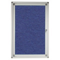 Hinged Pinning Display Case, 900 x 600 mm Royal Blue Colour with Metal Frame and Lockable Door.
