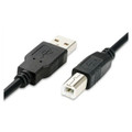 USB 2.0 Am to Bm Cromo Cable 2 Metres, Black and White Connectors with a 2-metre Length for Connecting Devices.