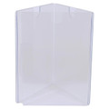 A5 Three Sided Acrylic Table Talker DP0305, Clear Acrylic Trifold Signage Display for Menus and Information.