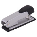 Silver 67 Brand Desktop Stapler with Black Accents, Loaded with 105 Staples, Staples up to 20 Sheets, Medium Size, Durable Steel Construction, Ideal as a 20 Sheet Stapler for Office and Home Use.