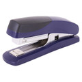Navy Blue Desktop Stapler by 67, Made of Plastic, with a Sleek Design and Metal Staple Compartment, Capable of Stapling 20 Pages, a Durable Office Supply for Home and Professional Use.
