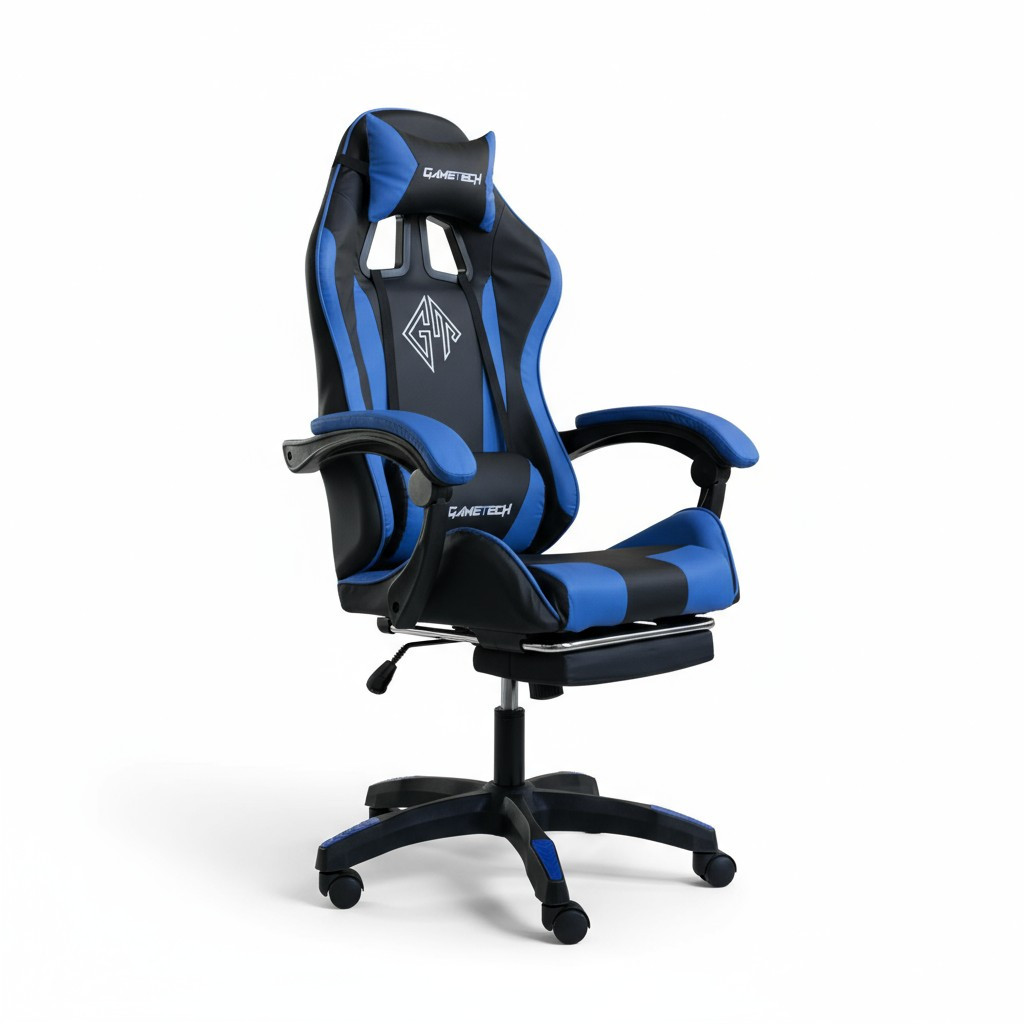 Reclining Ergonomic Gaming Chair with Adjustable Footrest Lumbar