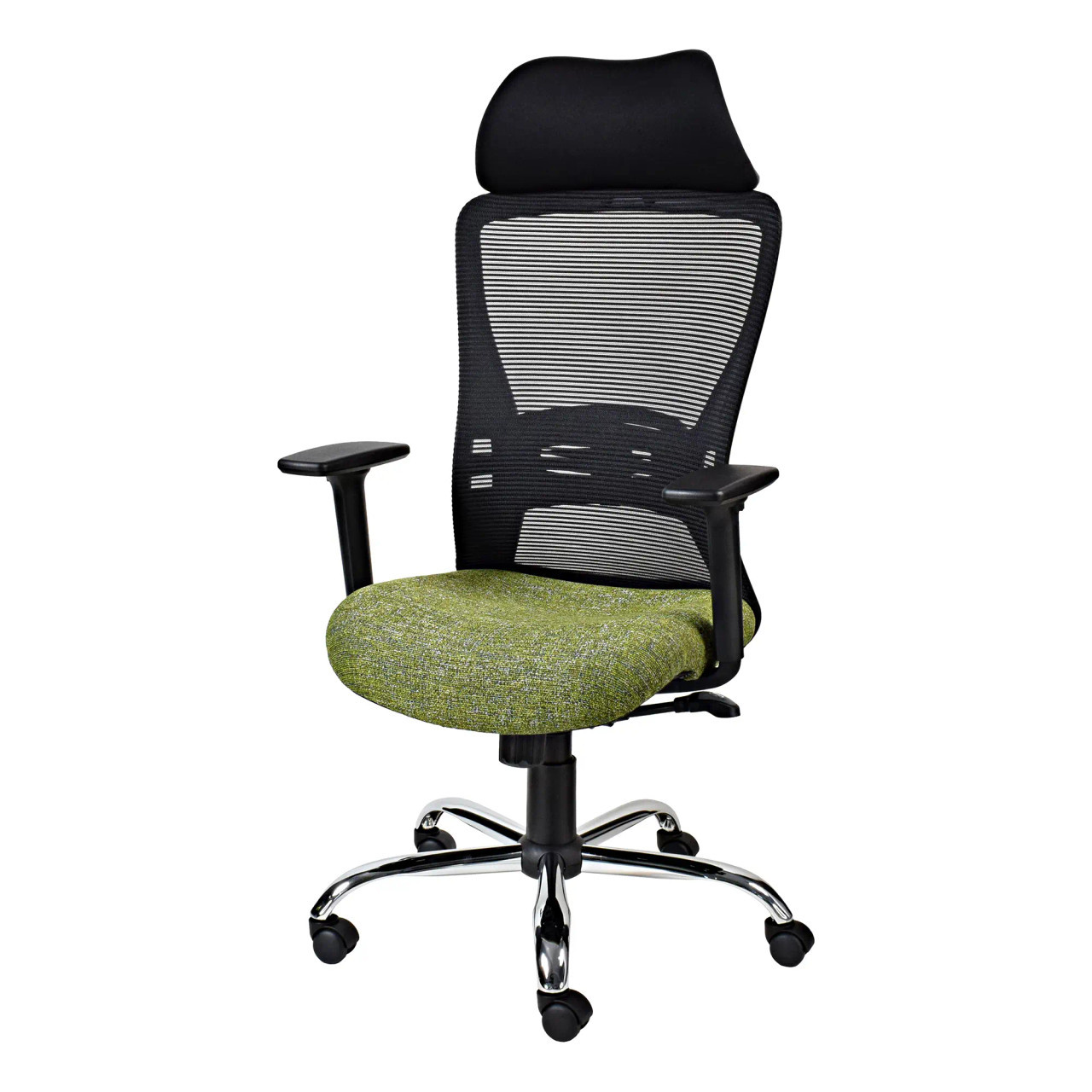 Zhavia Mesh High-back Office Chair with Y800 Adjustable Three Positional Arm Front Side View | Office Chairs | Office Stock