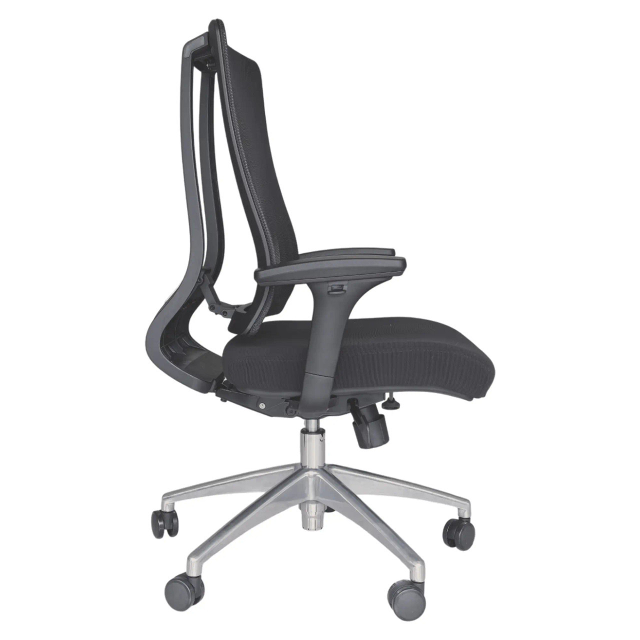 Jankz Human Ergo Medium-back Office Chair, Ergonomic Mid-back Black Office Chair with Adjustable Height and Armrests, and Caster Wheels for Mobility.