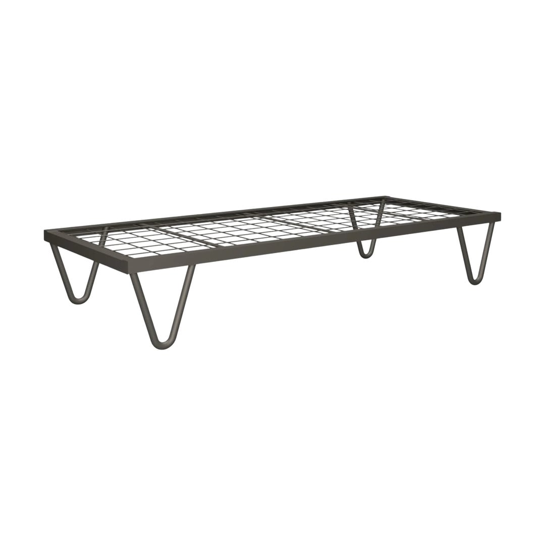Divan Single Steel Bed 1900L x 760D x 325mm High (Welded Mesh 100 x 100 mm with No Head and Foot Rest) with v-Leg
