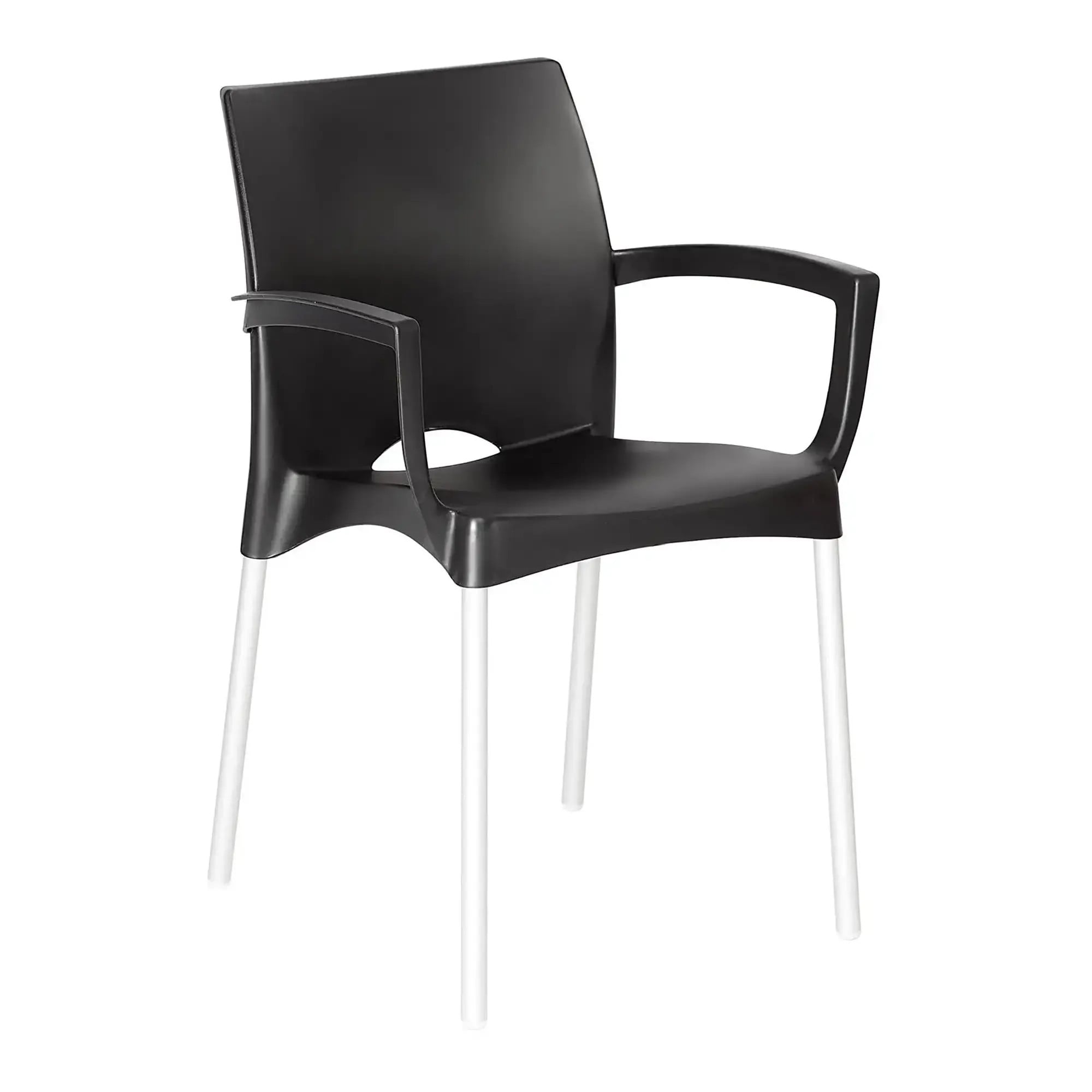 Cafe Style Black Indoor & Outdoor Dining Chair