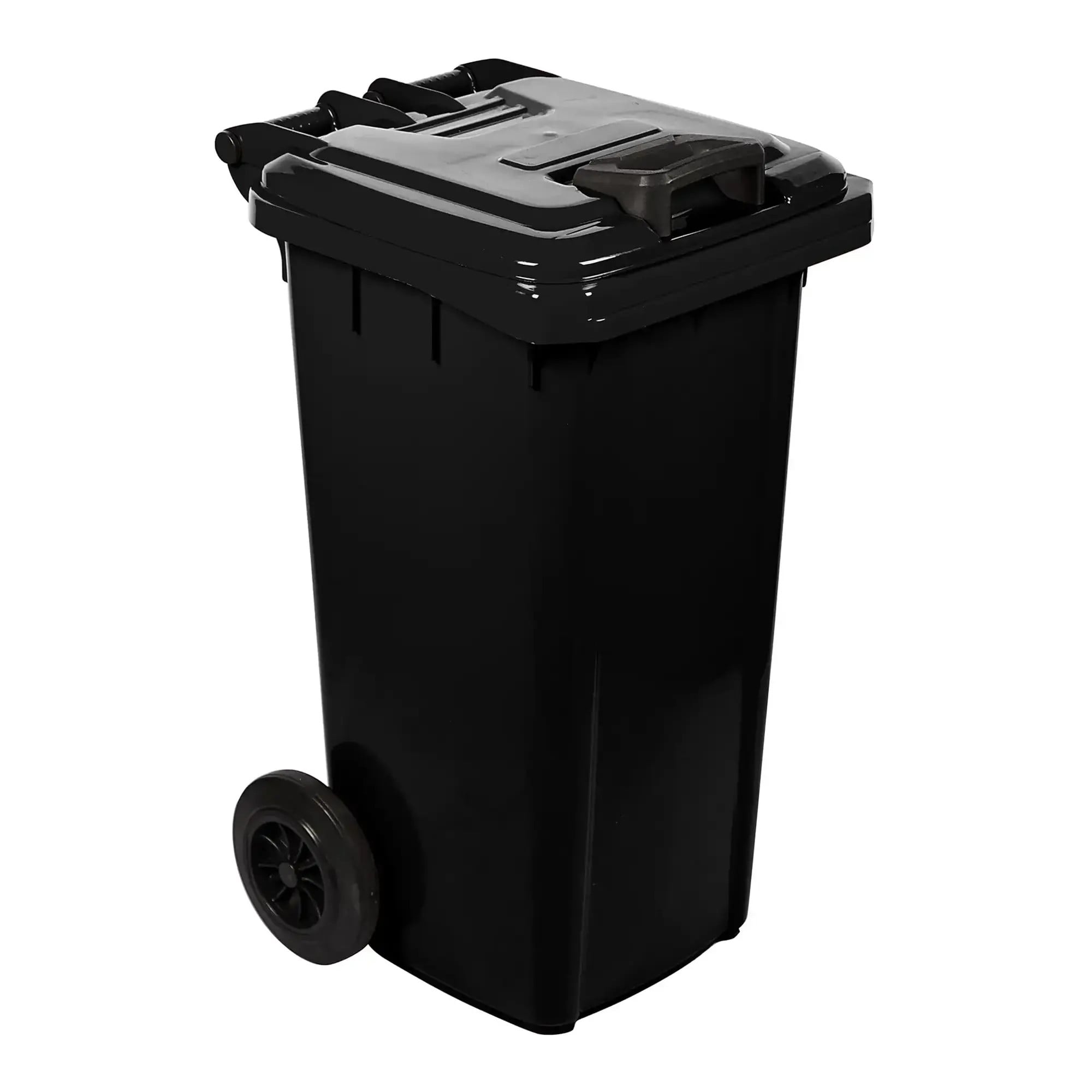 All-weather Wheelie 80L Black Bin