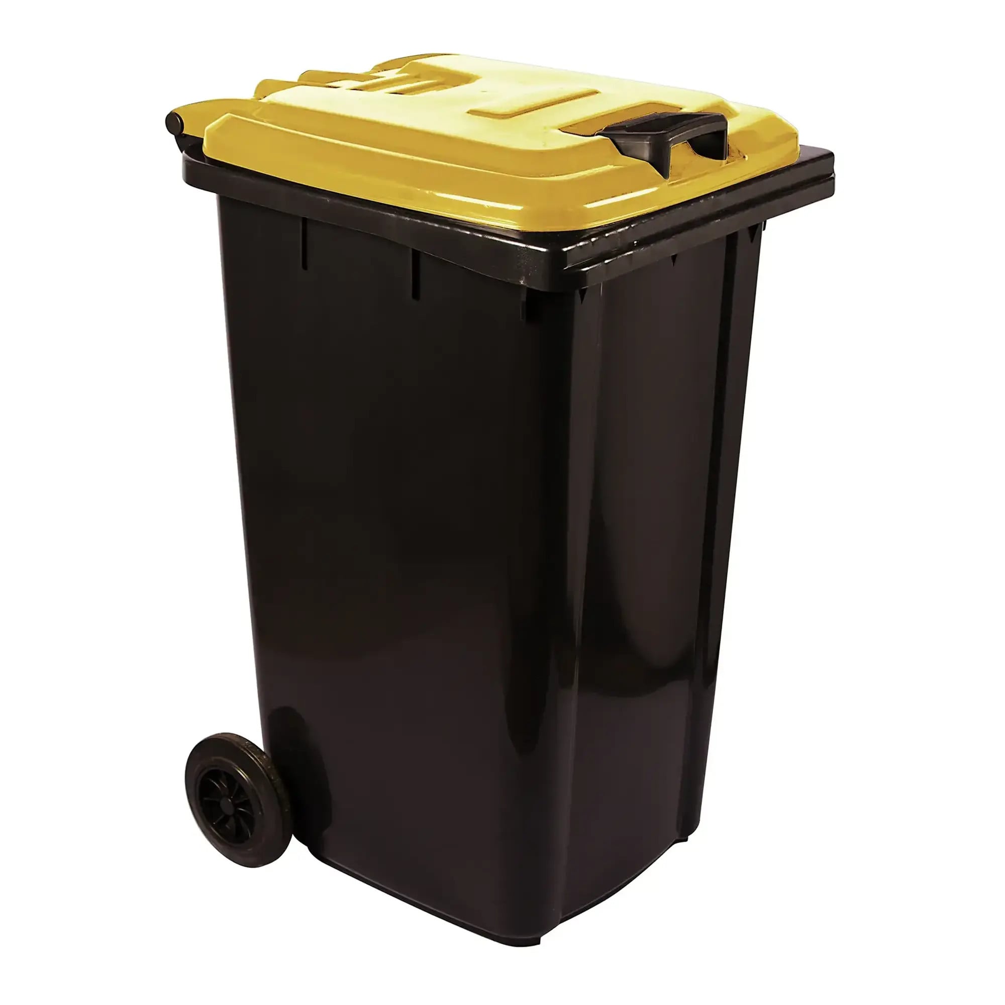 All-weather Wheelie 240L Yellow Lid Bin